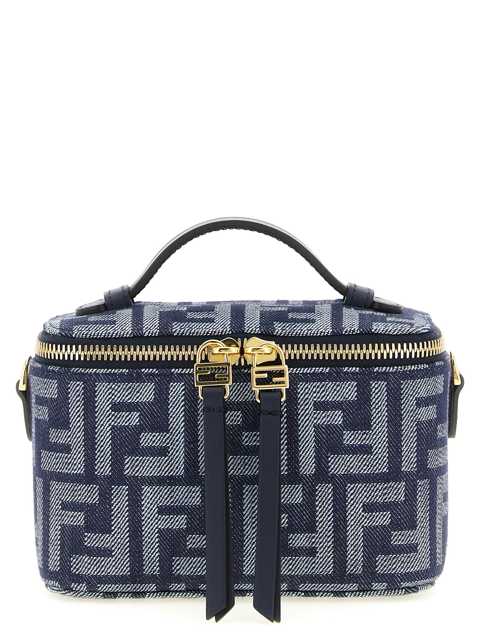 Fendi Blue Cotton Handbag Fendi