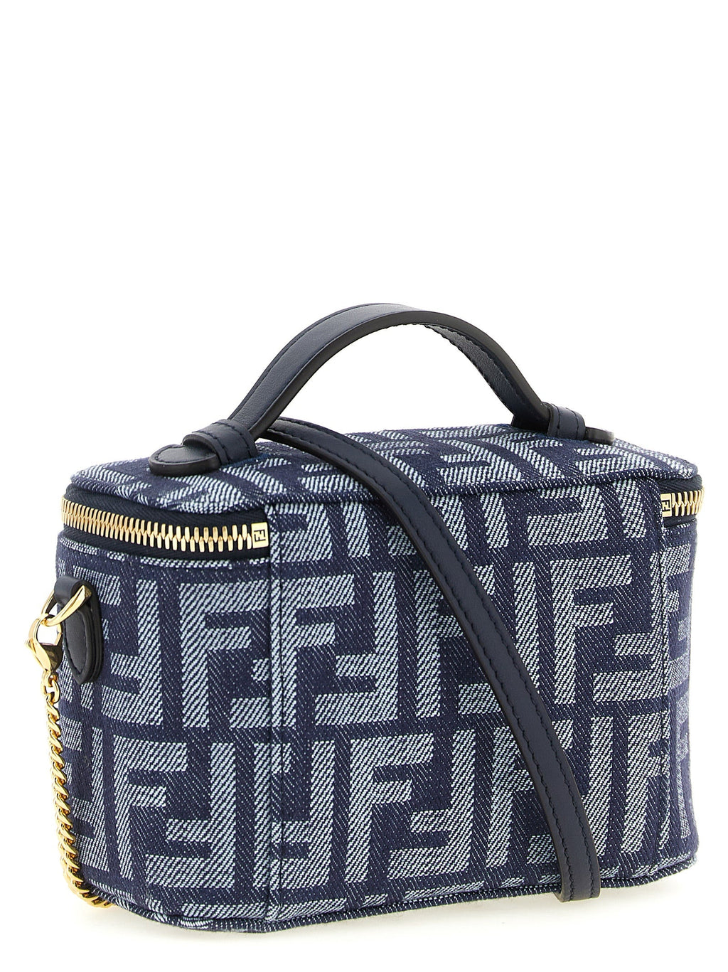 Fendi Blue Cotton Handbag Fendi