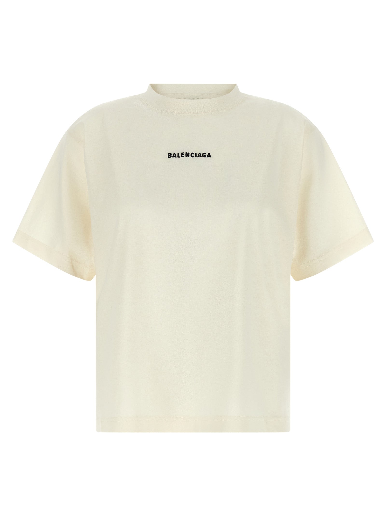 Balenciaga White Cotton T-Shirt Balenciaga