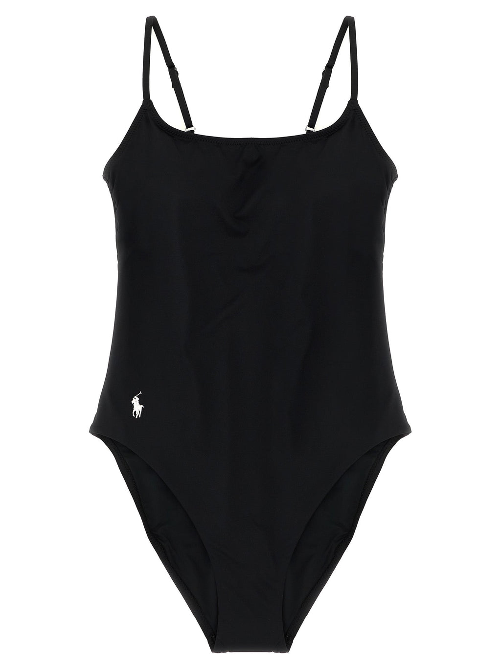 Polo Ralph Lauren Black Nylon One-Piece Swimsuit Polo Ralph Lauren