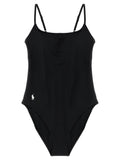 Polo Ralph Lauren Black Nylon One-Piece Swimsuit Polo Ralph Lauren