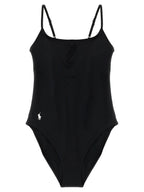 Polo Ralph Lauren Black Nylon One-Piece Swimsuit Polo Ralph Lauren
