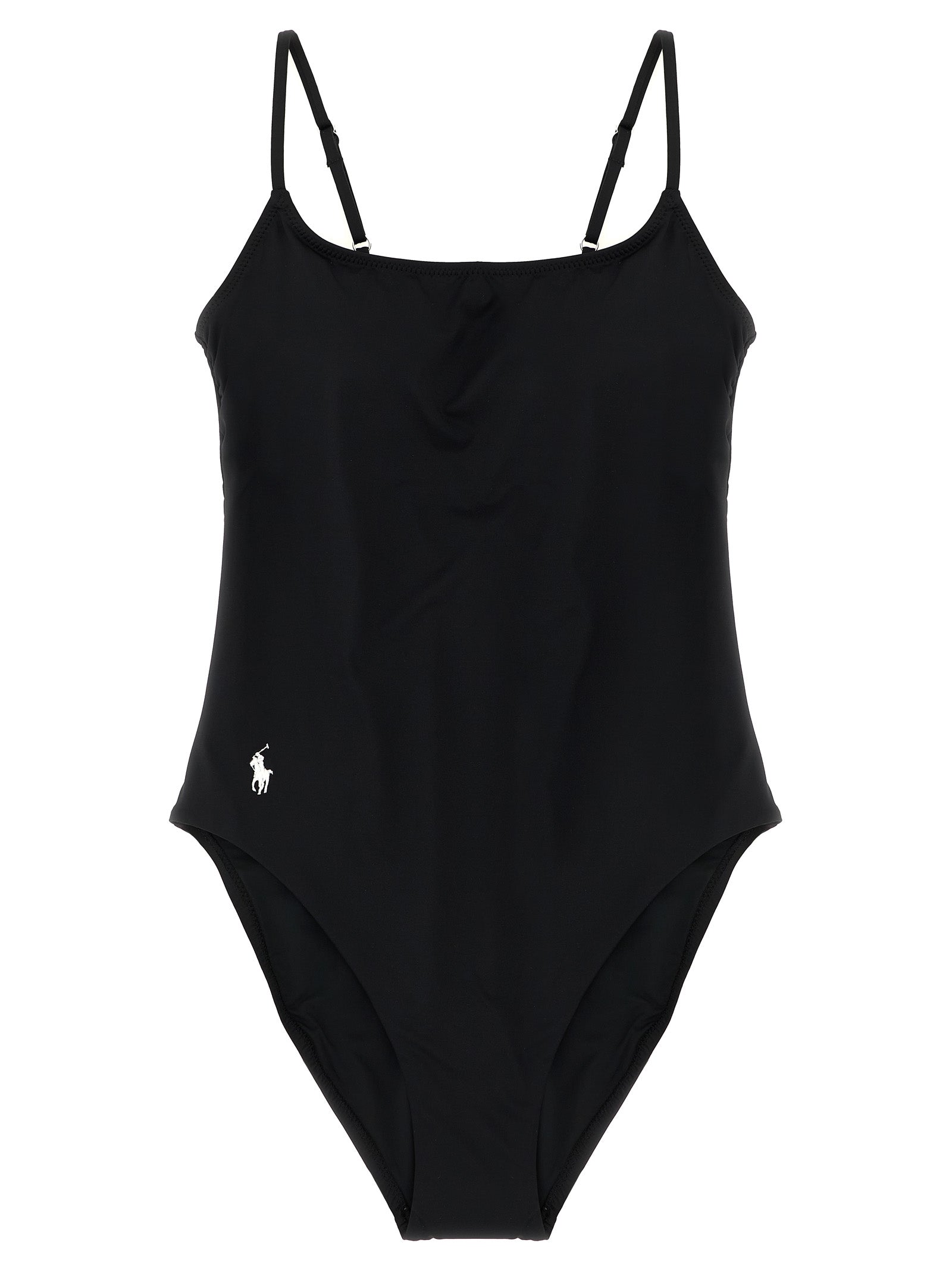 Polo Ralph Lauren Black Nylon One-Piece Swimsuit Polo Ralph Lauren