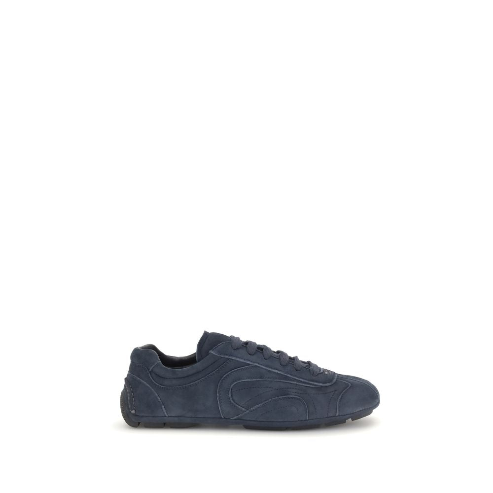 Prada Blue Calf Leather Bos Taurus Athletic Sneakers Prada