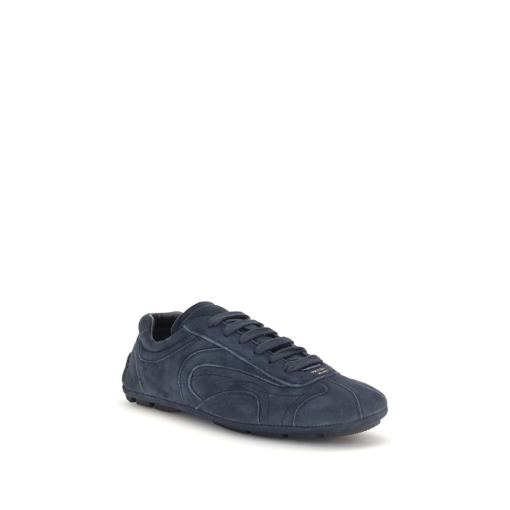 Prada Blue Calf Leather Bos Taurus Athletic Sneakers Prada