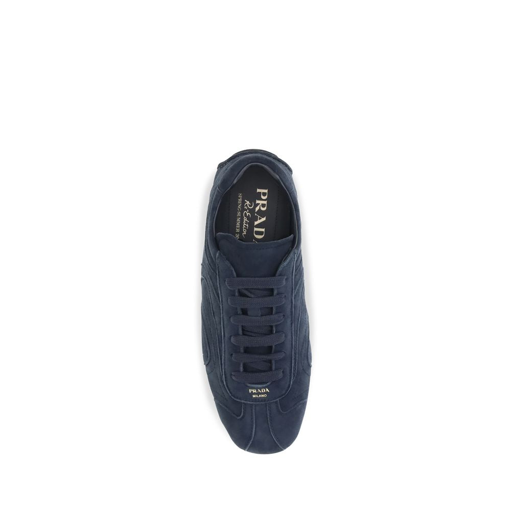 Prada Blue Calf Leather Bos Taurus Athletic Sneakers Prada