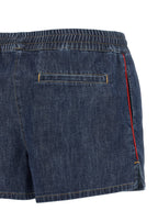Valentino Garavani Blue Cotton Bermuda Shorts Valentino Garavani