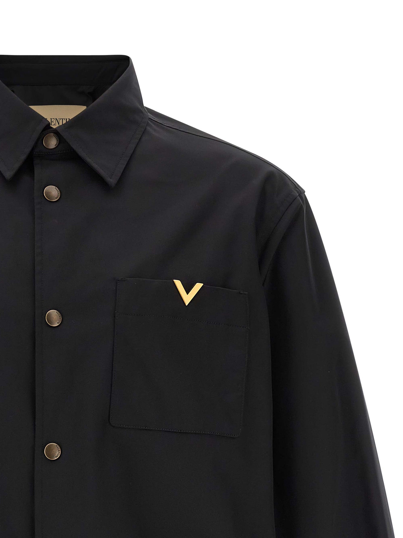 Valentino Garavani Black Polyester Jacket Valentino Garavani