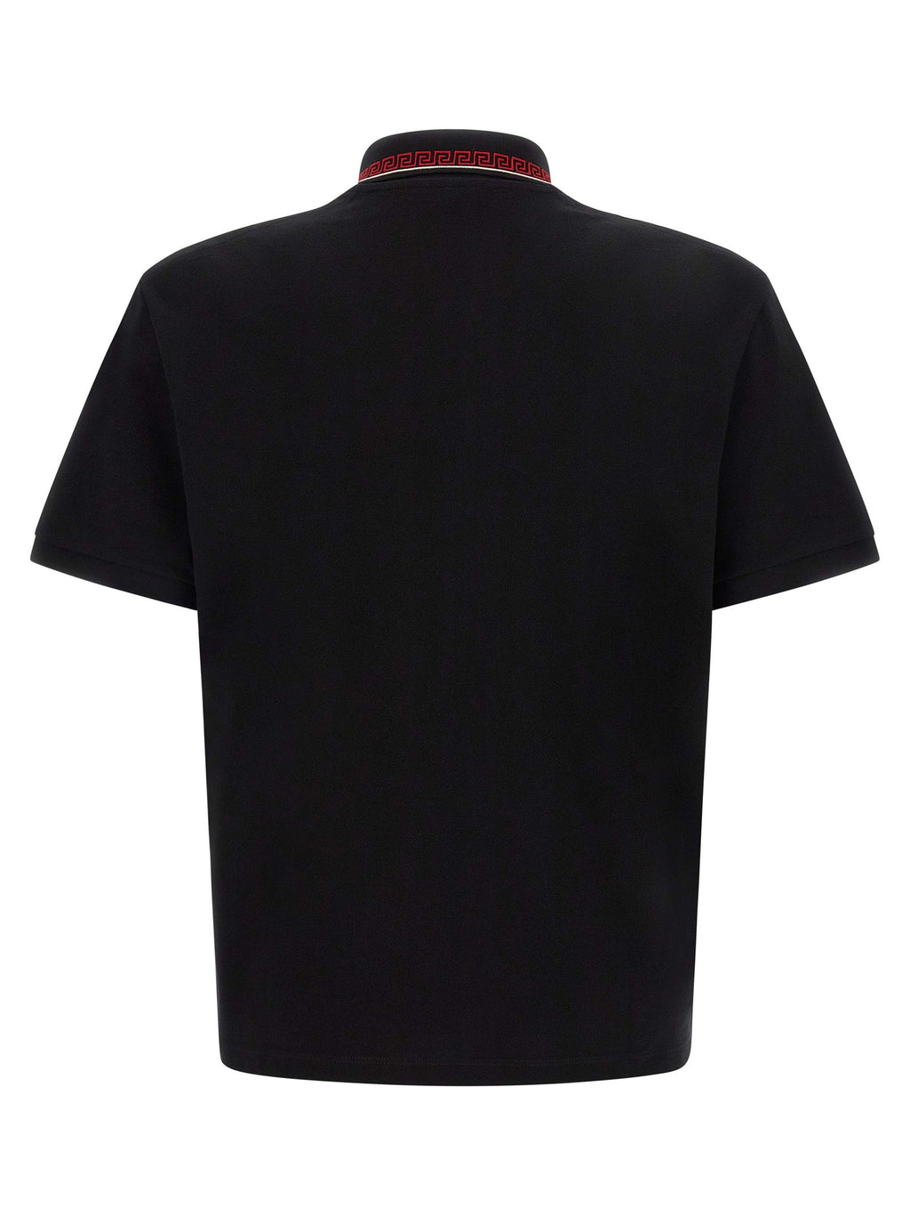 Versace Black Cotton Polo Shirt Versace