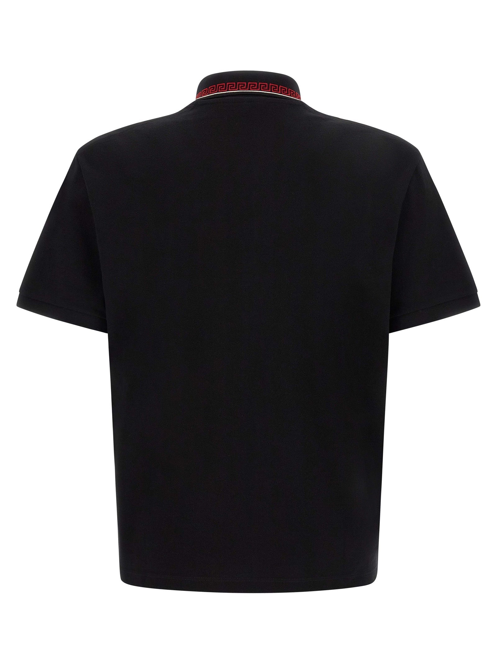 Versace Black Cotton Polo Shirt Versace