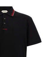 Versace Black Cotton Polo Shirt Versace