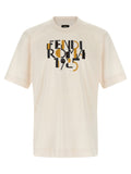 Fendi White Cotton T-Shirt Fendi