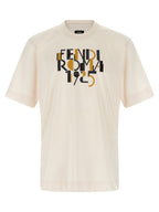 Fendi White Cotton T-Shirt Fendi