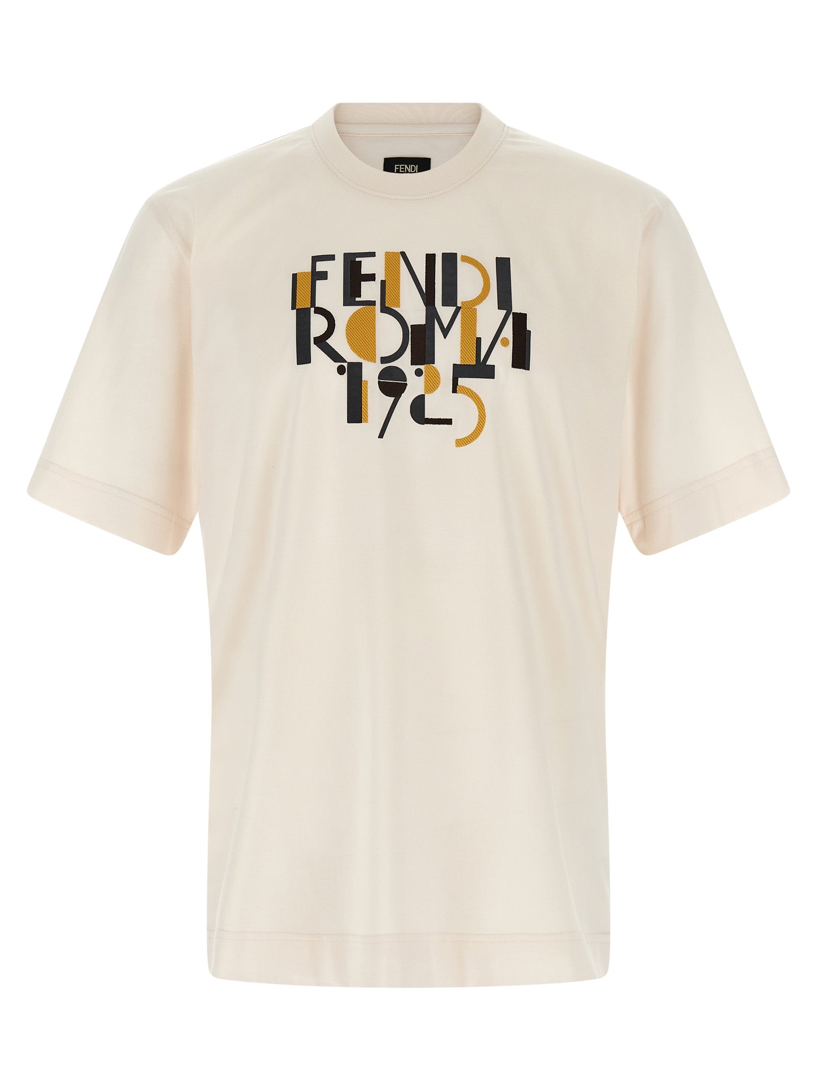 Fendi White Cotton T-Shirt Fendi