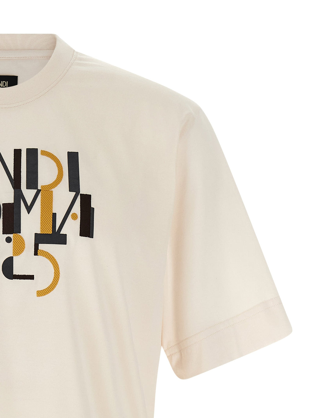Fendi White Cotton T-Shirt Fendi