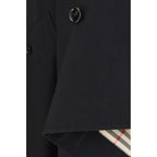 Burberry Black Cotton Long Skirt Burberry