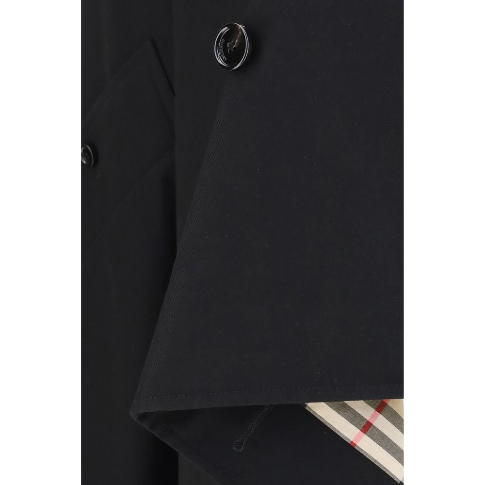 Burberry Black Cotton Long Skirt Burberry