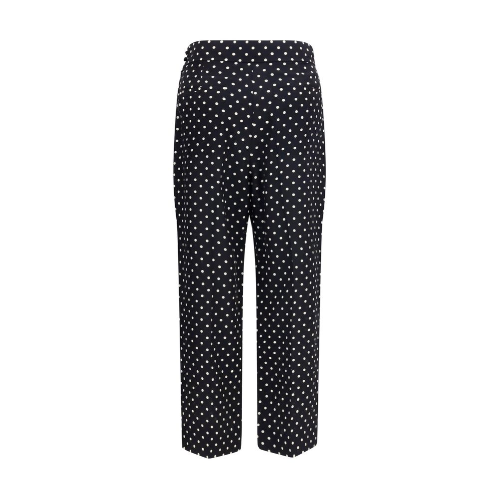 Valentino Black Silk Cropped Pants Valentino