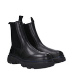 Burberry Black Leather Ankle Boots Burberry