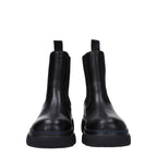 Burberry Black Leather Ankle Boots Burberry