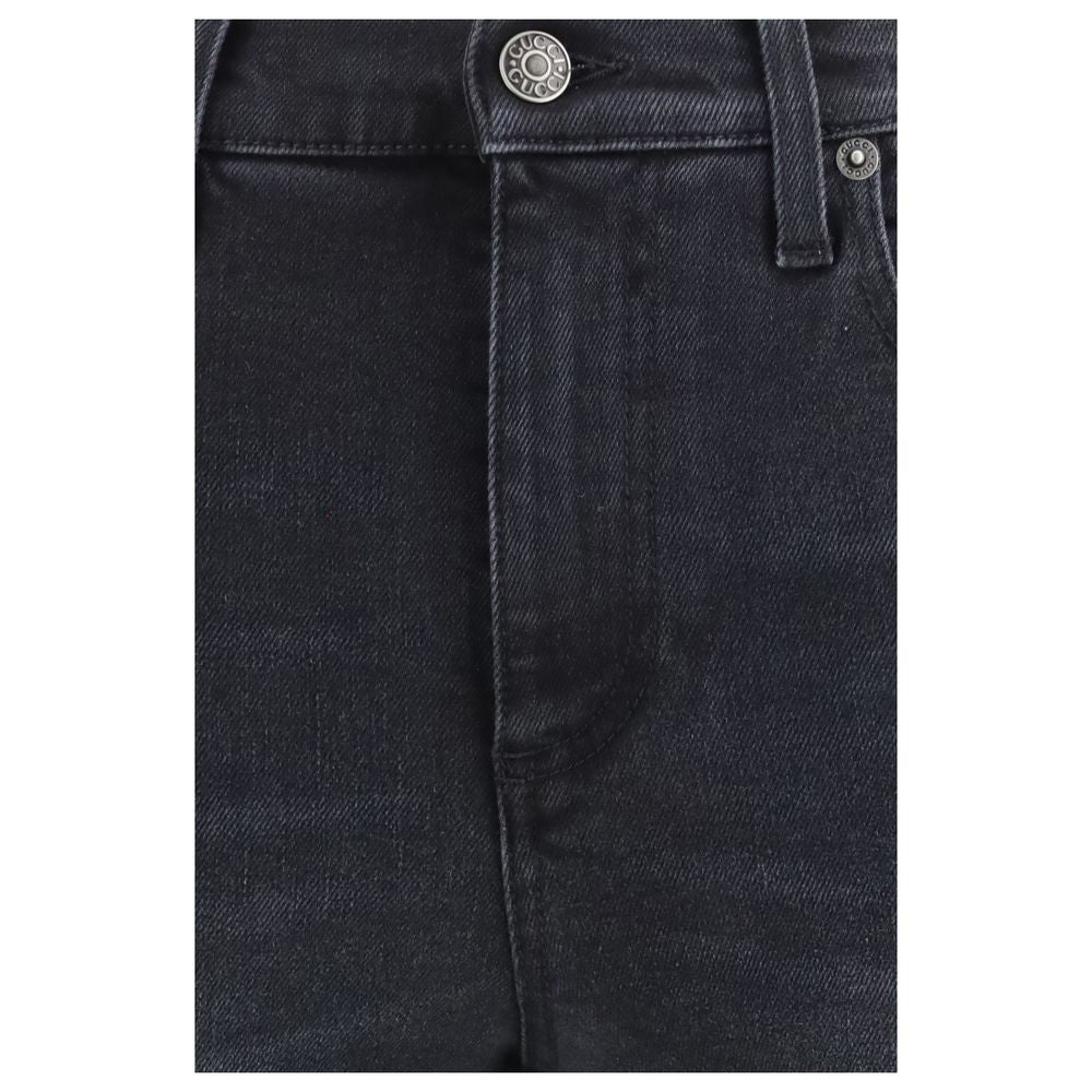 Gucci Black Cotton Skinny Jeans Gucci