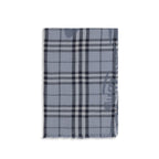 Burberry Blue Wool Oves Aries Foulard Burberry