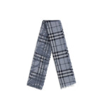 Burberry Blue Wool Oves Aries Foulard Burberry
