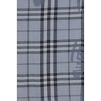 Burberry Blue Wool Oves Aries Foulard Burberry