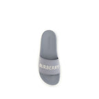Burberry Gray Rubber Slides Burberry