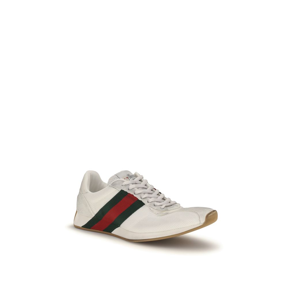 Gucci White Polyester Athletic Sneakers Gucci