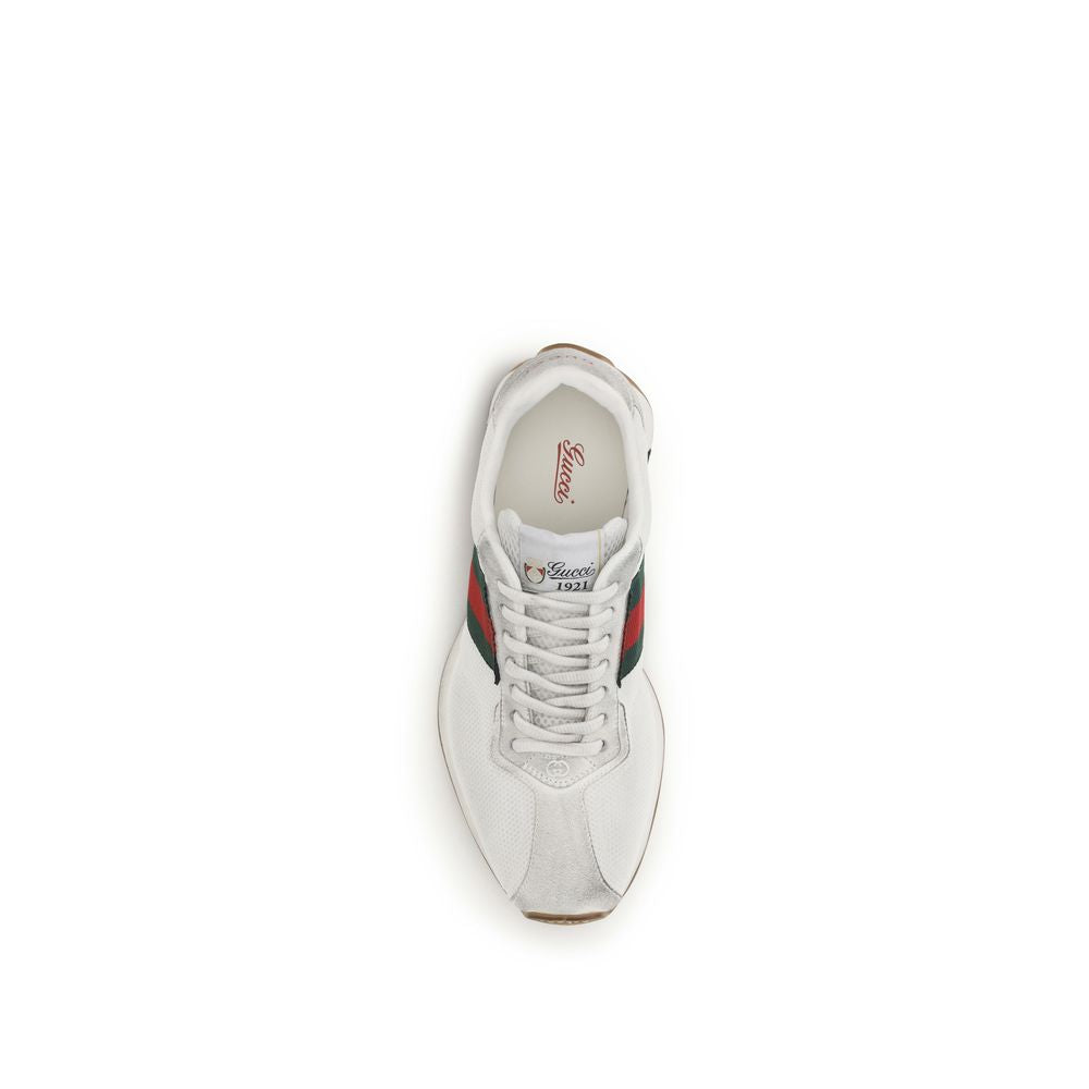 Gucci White Polyester Athletic Sneakers Gucci