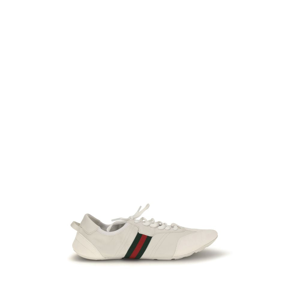 Gucci White Calf Leather Bos Taurus Low Top Sneakers Gucci