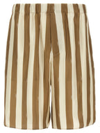 Fendi Beige Silk Bermuda Shorts Fendi