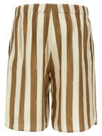 Fendi Beige Silk Bermuda Shorts Fendi