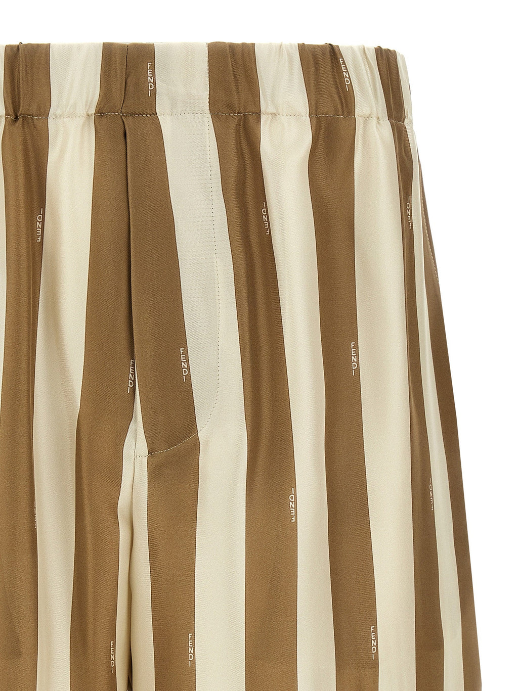 Fendi Beige Silk Bermuda Shorts Fendi