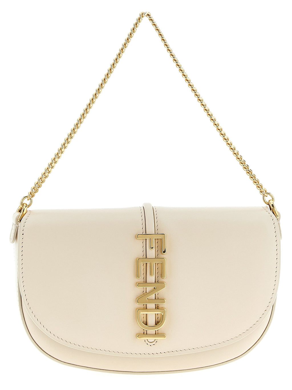 Fendi Beige Calfskin Cardholder Fendi