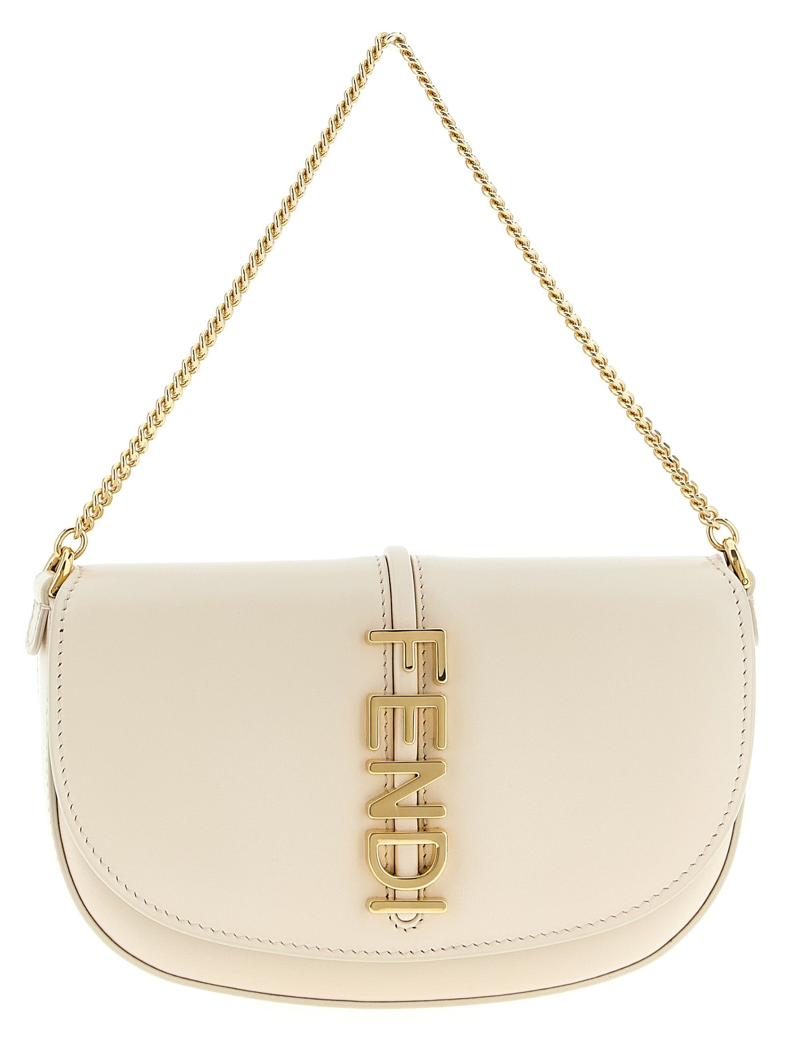 Fendi Beige Calfskin Cardholder Fendi