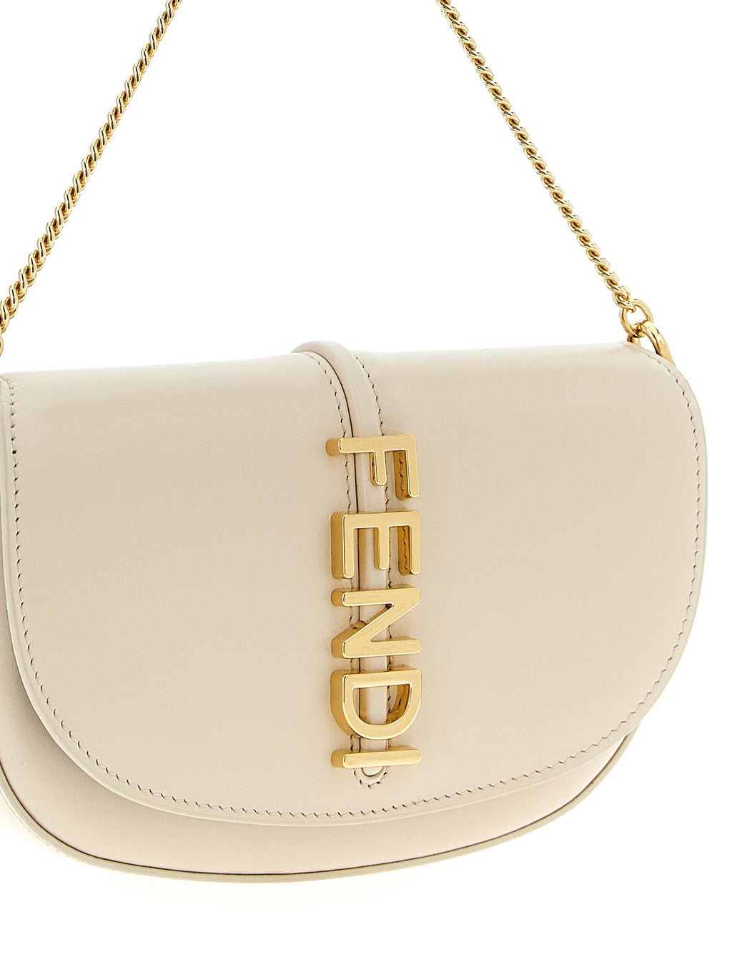 Fendi Beige Calfskin Cardholder Fendi
