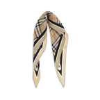 Burberry Beige Silk Scarf Burberry