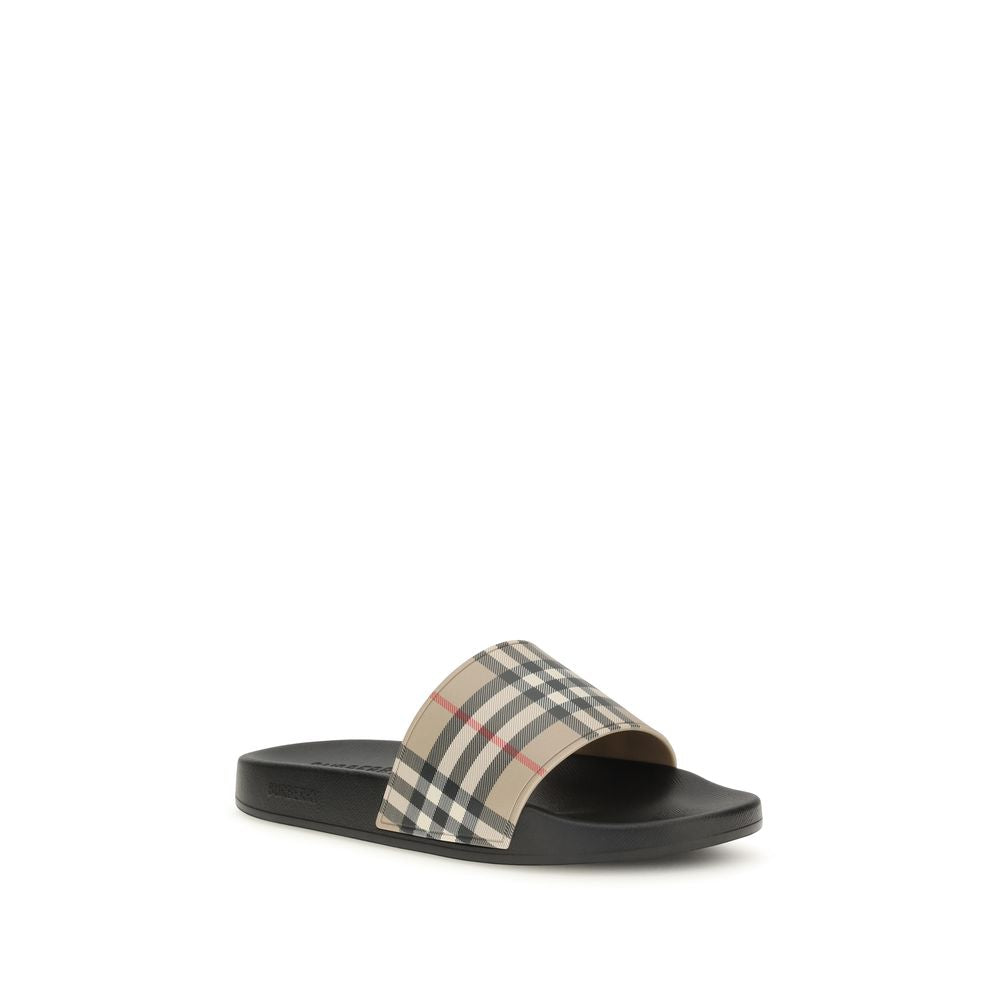 Burberry Black Rubber Slides Burberry