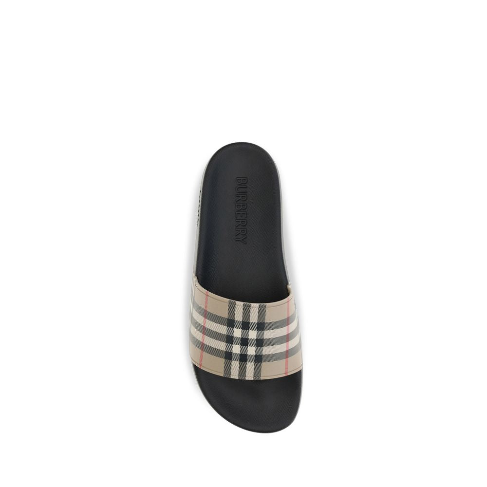Burberry Black Rubber Slides Burberry