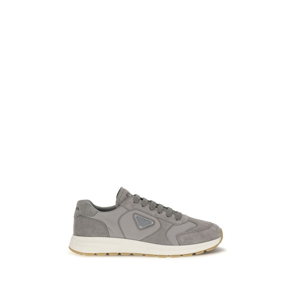 Prada Gray Recycled Polyamide Athletic Sneakers Prada