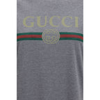 Gucci Gray Cotton T-Shirt Gucci