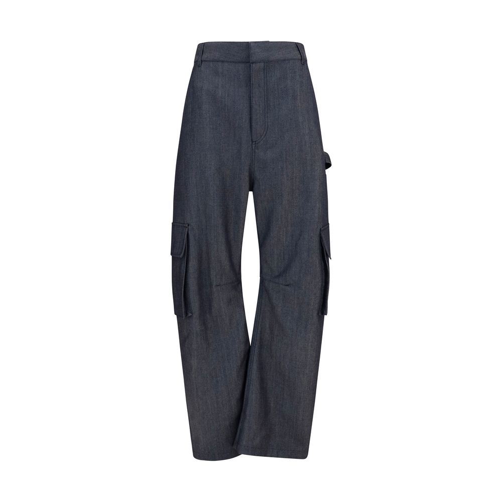 Balenciaga Blue Wool Oves Aries Cargo Pants Balenciaga