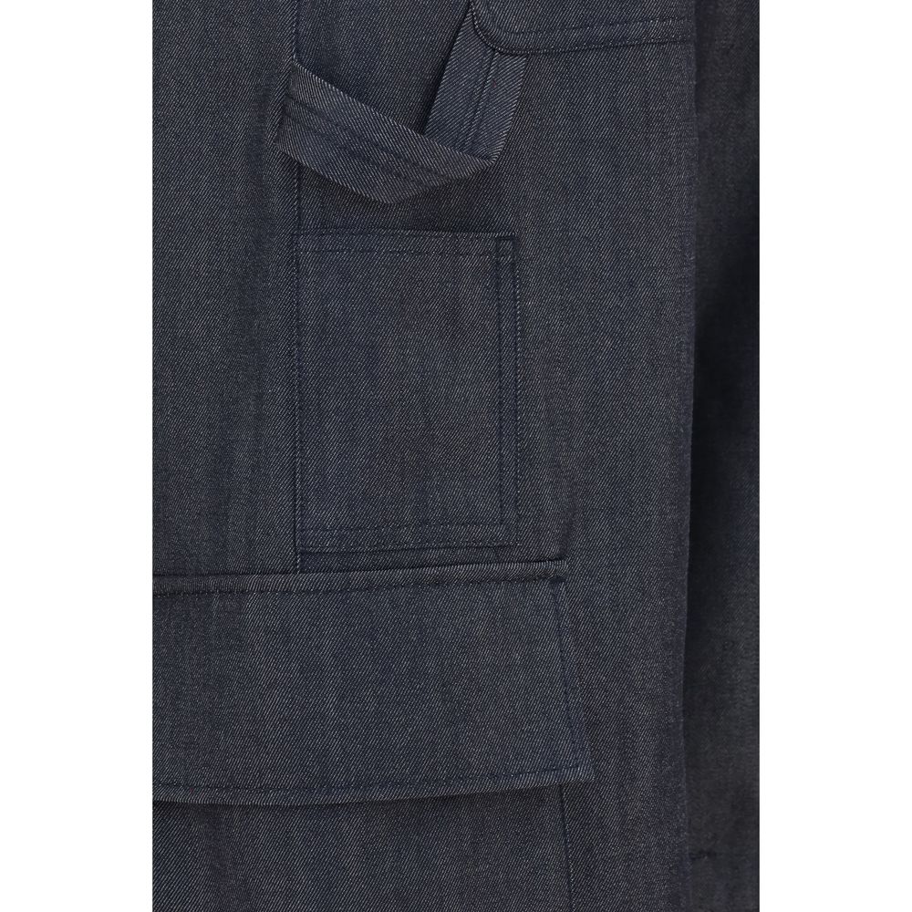 Balenciaga Blue Wool Oves Aries Cargo Pants Balenciaga