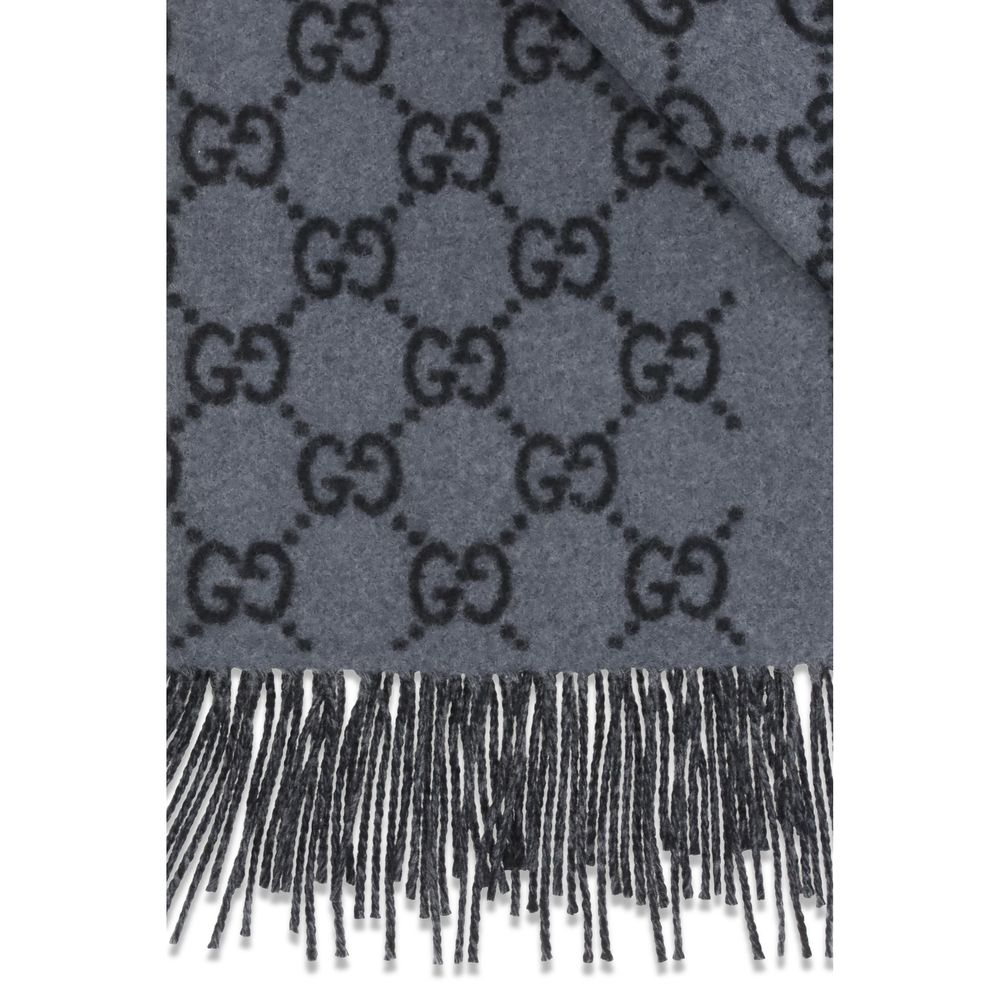 Gucci Blue Cashmere Foulard Gucci