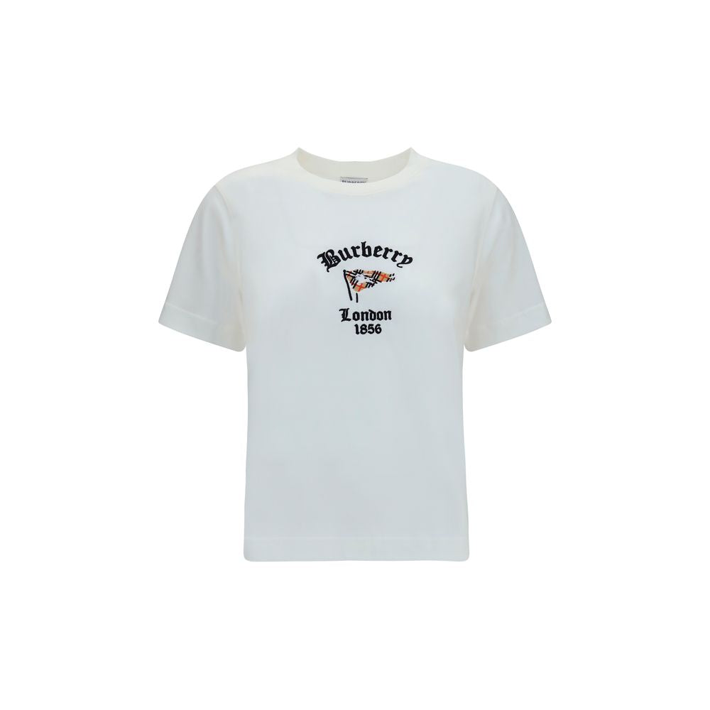 Burberry White Cotton T-Shirt Burberry