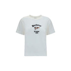 Burberry White Cotton T-Shirt Burberry