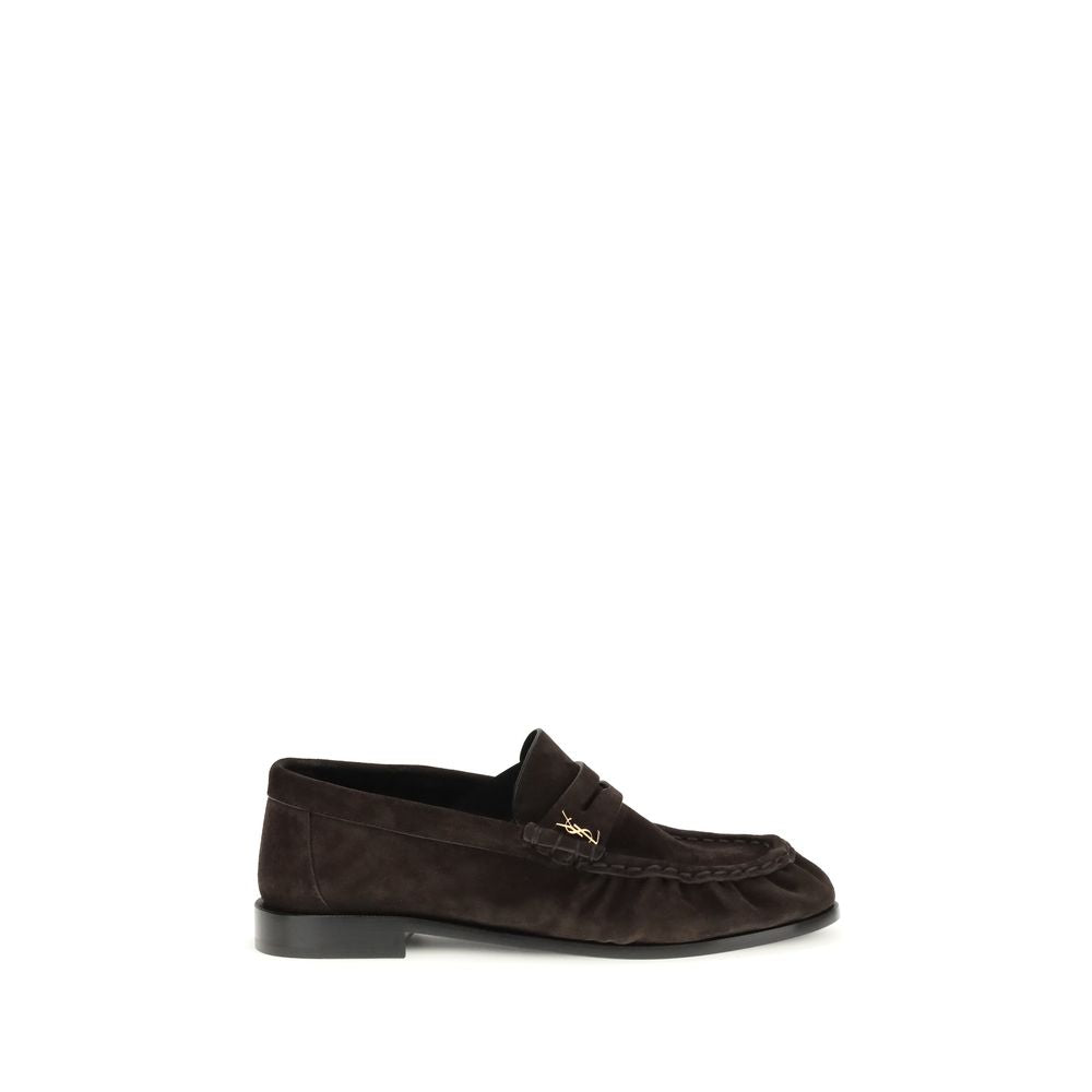 Saint Laurent Brown Calf Leather Bos Taurus Slip-On Loafers Saint Laurent