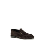 Saint Laurent Brown Calf Leather Bos Taurus Slip-On Loafers Saint Laurent